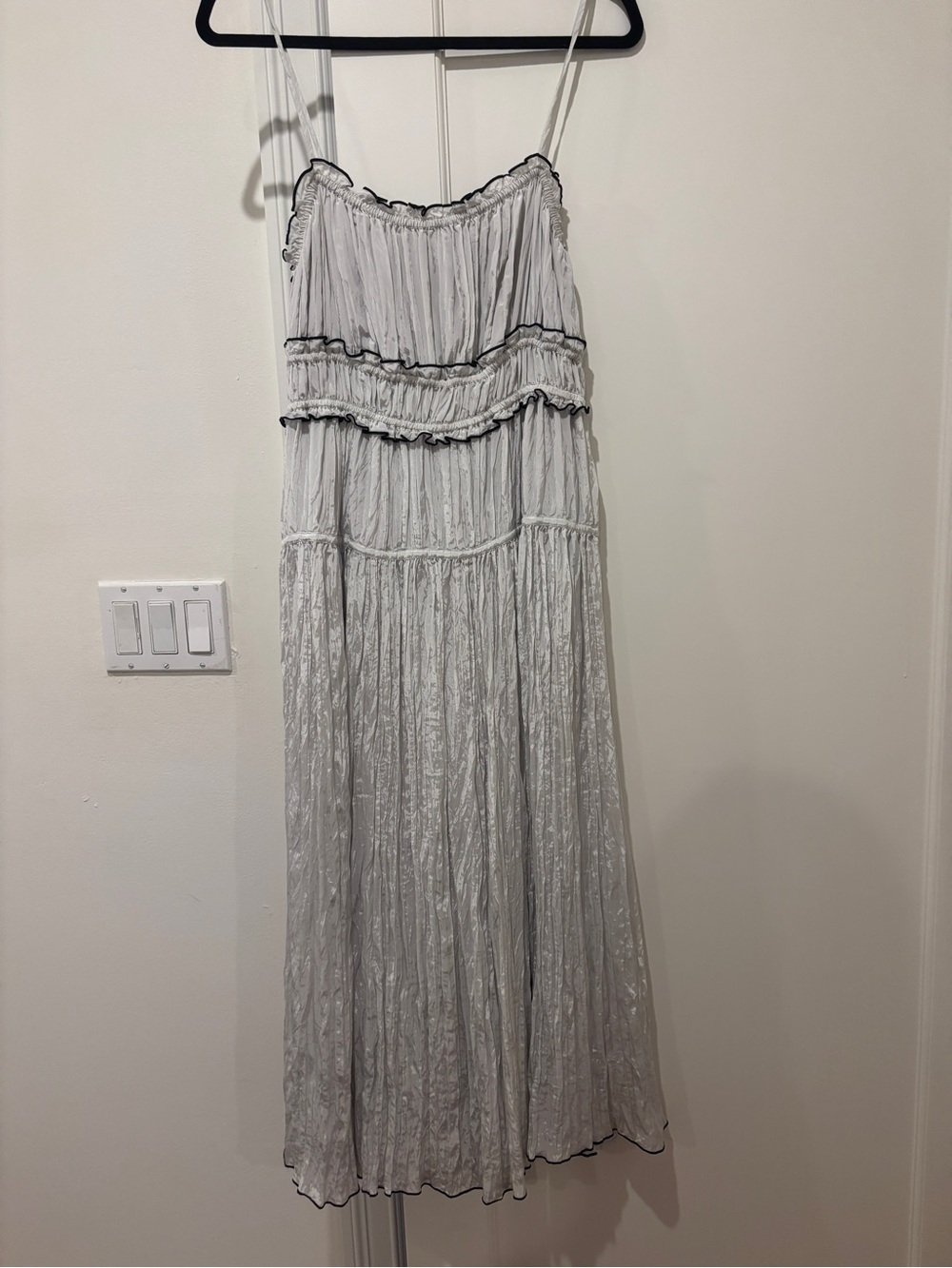 Metallic silver colored J.Crew dress
